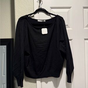 Altar'd State Black Off-the-Shoulder Sweater